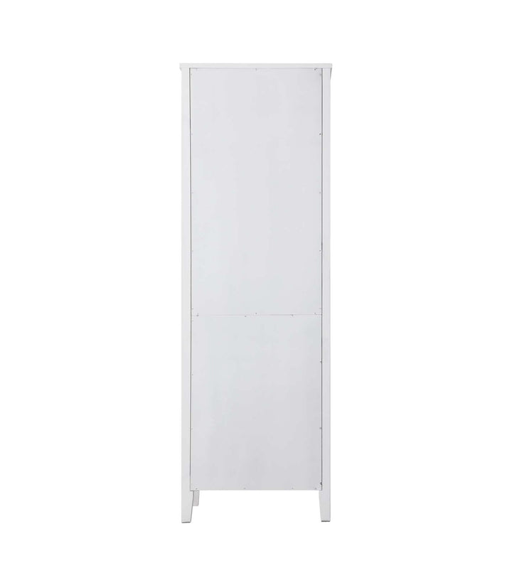 24 Inch Open Shelving Bath Storage Cabinet In White