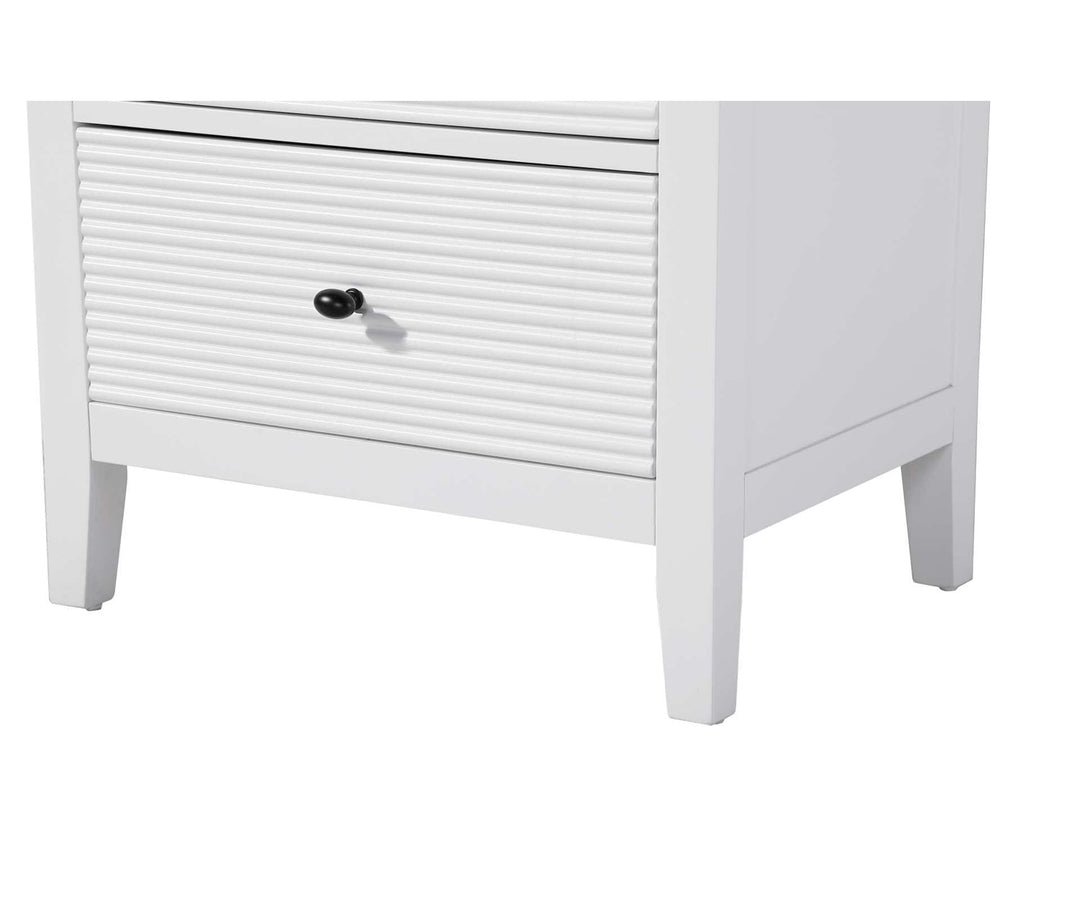 24 Inch Open Shelving Bath Storage Cabinet In White