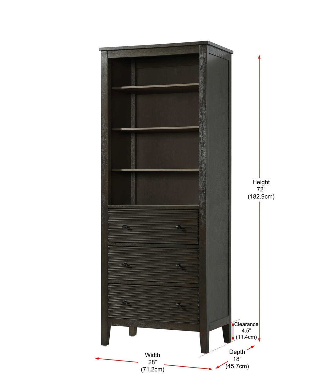 28 Inch Open Shelving Bath Storage Cabinet In Chocolate Oak