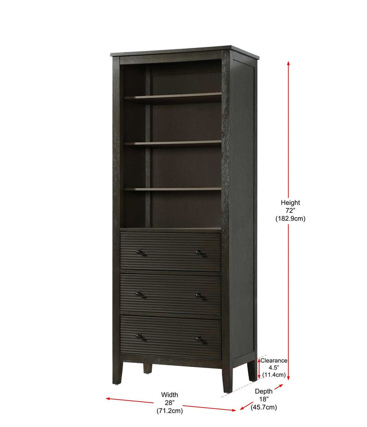 28 Inch Open Shelving Bath Storage Cabinet In Chocolate Oak