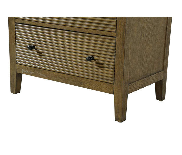 28 Inch Open Shelving Bath Storage Cabinet In Hazel Oak