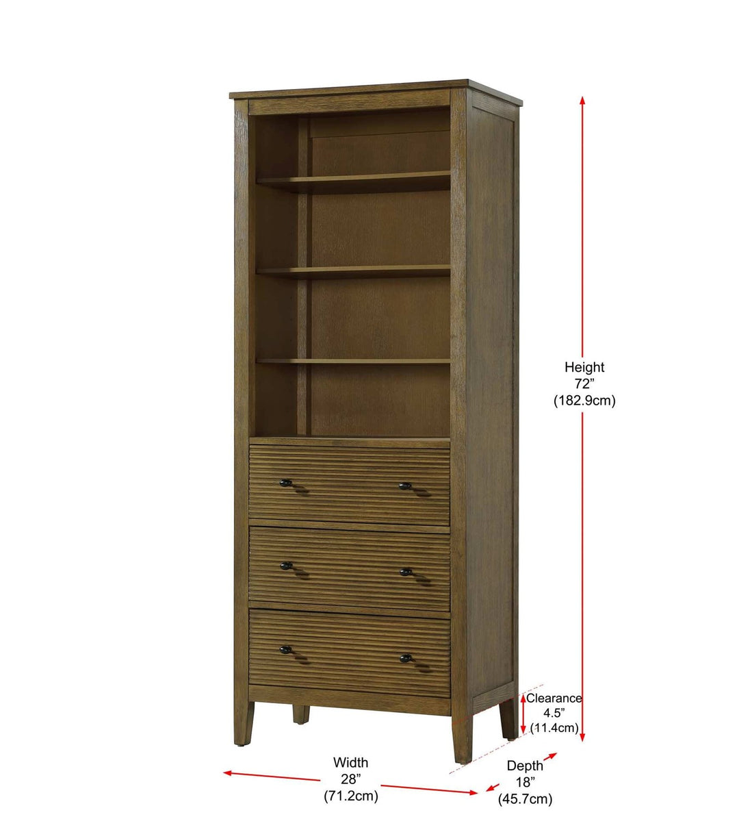 28 Inch Open Shelving Bath Storage Cabinet In Hazel Oak