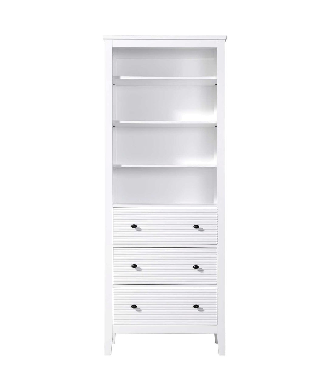 28 Inch Open Shelving Bath Storage Cabinet In White by Elegant Kitchen and Bath