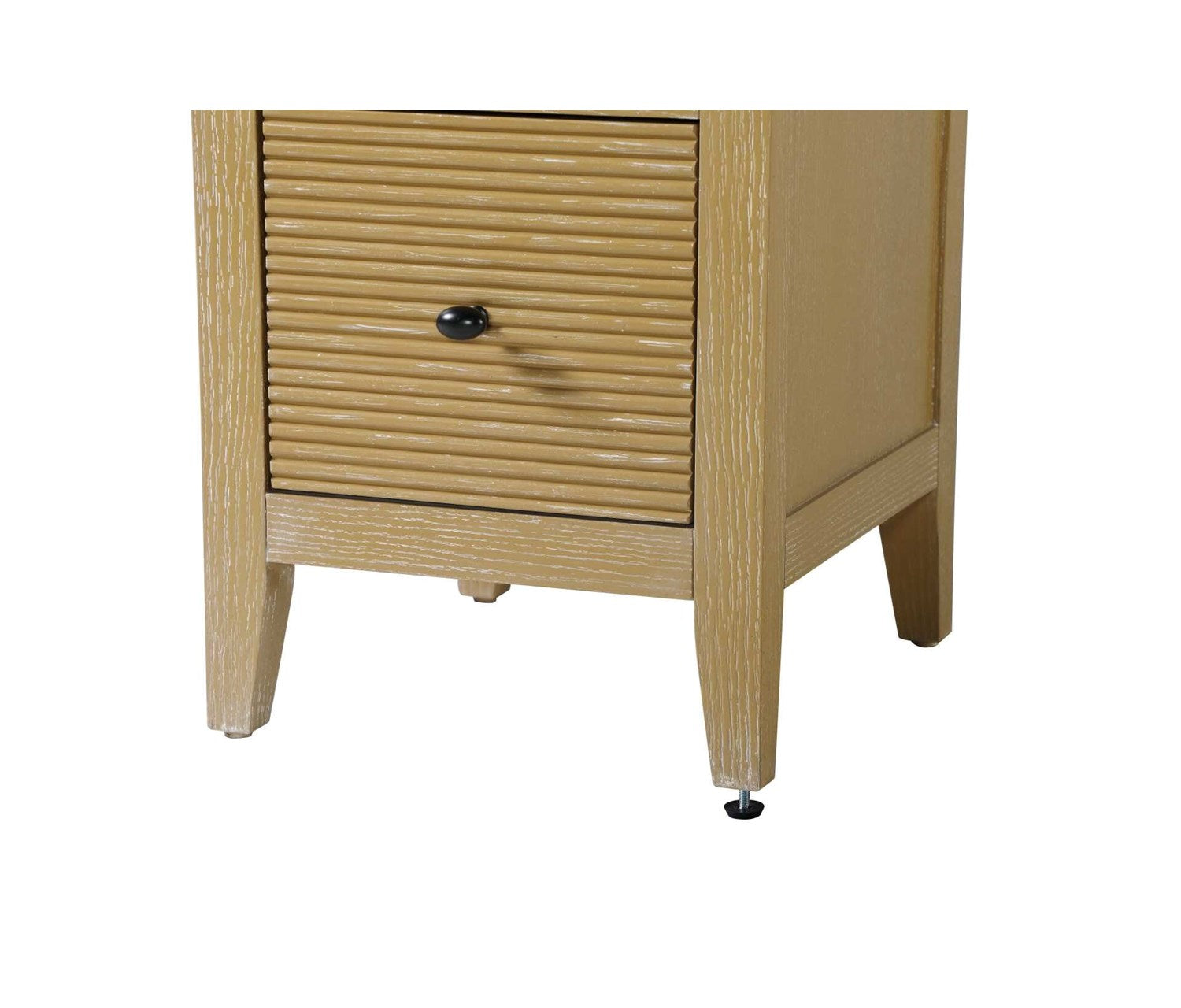 16 Inch Bath Storage Glass Cabinet In Linen Oak