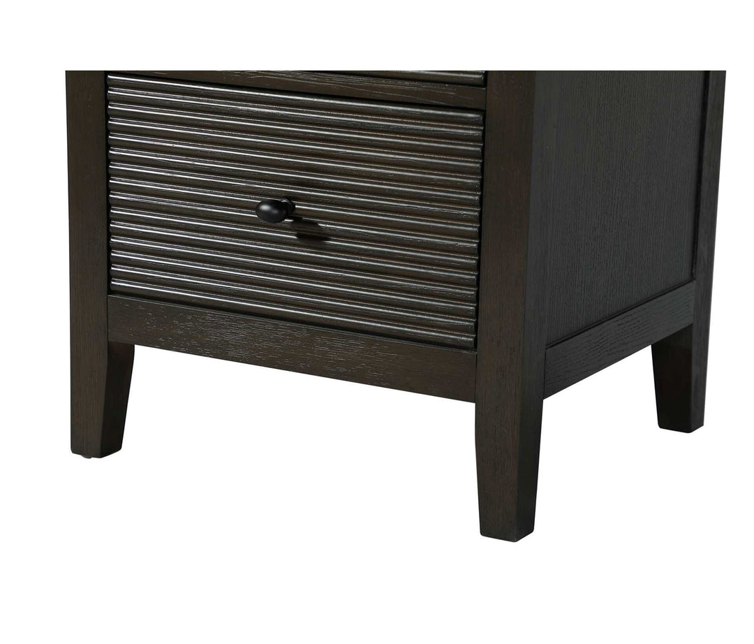 20 Inch Bath Storage Glass Cabinet In Chocolate Oak