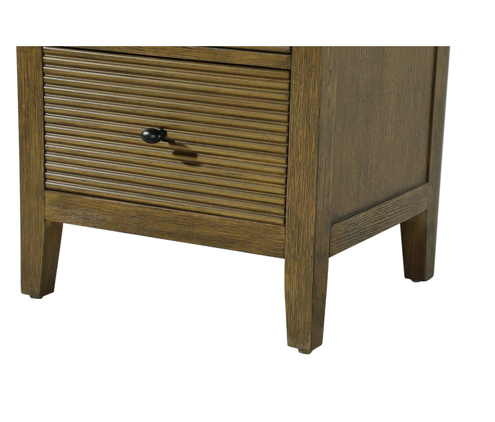 20 Inch Bath Storage Glass Cabinet In Hazel Oak