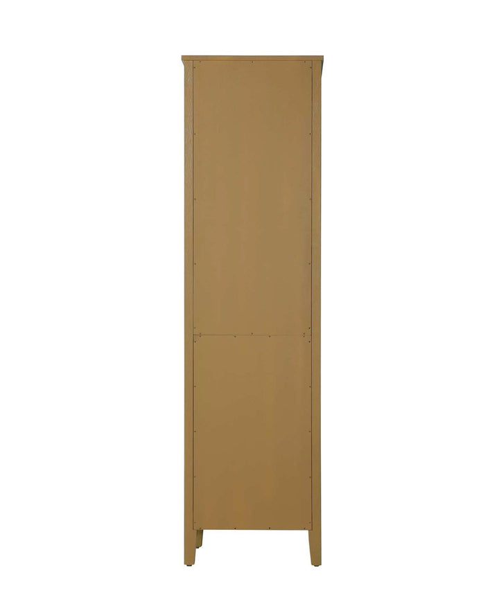 20 Inch Bath Storage Glass Cabinet In Hazel Oak