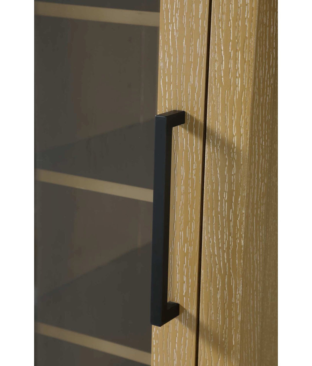 20 Inch Bath Storage Glass Cabinet In Linen Oak