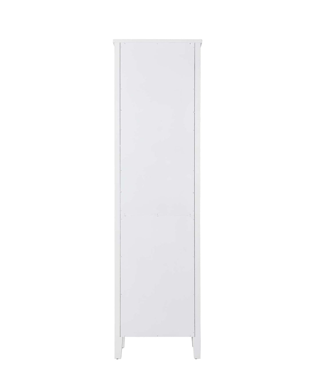 20 Inch Bath Storage Glass Cabinet In White