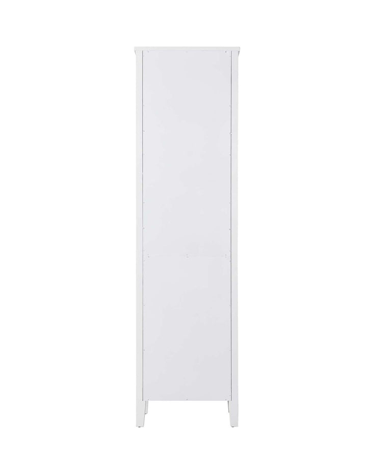 20 Inch Bath Storage Glass Cabinet In White