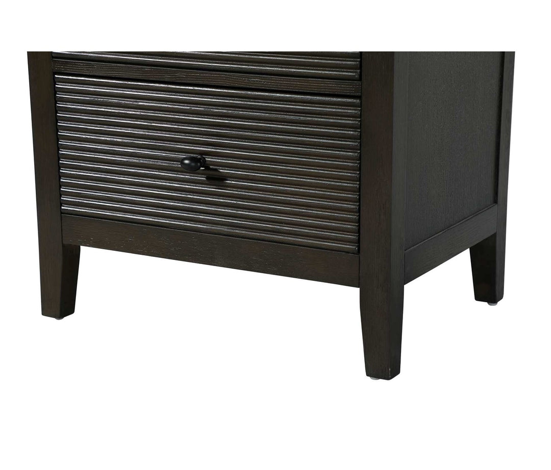 24 Inch Bath Storage Glass Cabinet In Chocolate Oak