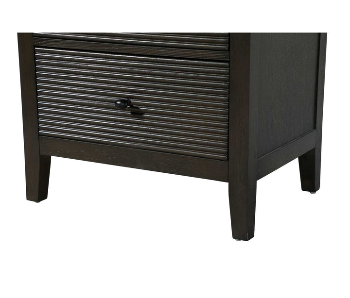 24 Inch Bath Storage Glass Cabinet In Chocolate Oak