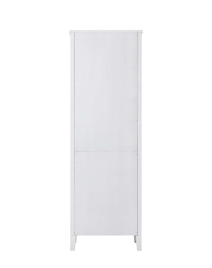 24 Inch Bath Storage Glass Cabinet In White