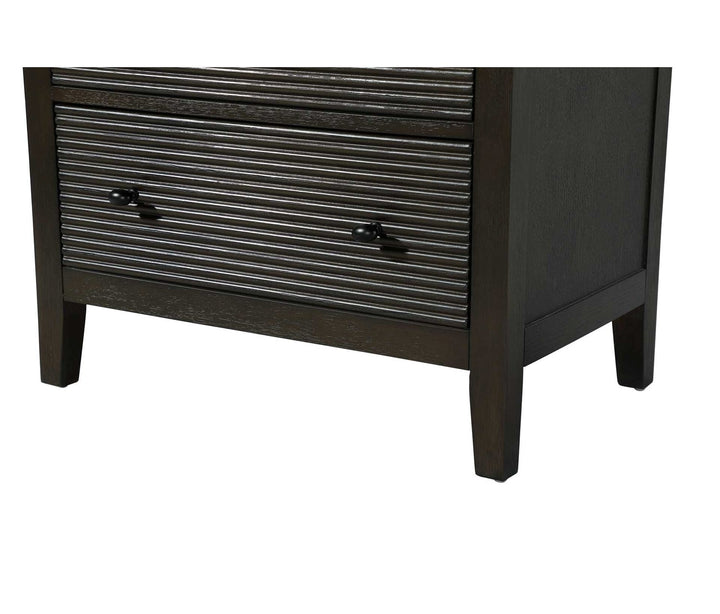 28 Inch Bath Storage Glass Cabinet In Chocolate Oak