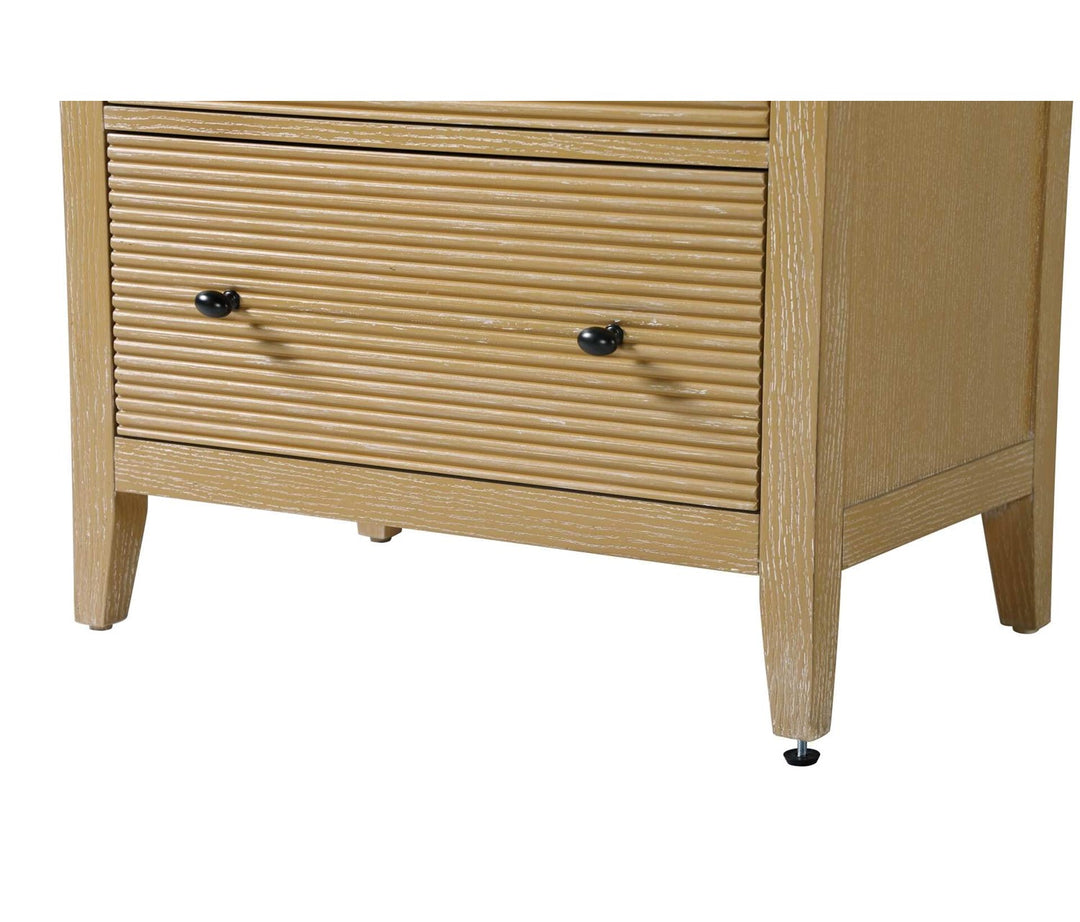 28 Inch Bath Storage Glass Cabinet In Linen Oak