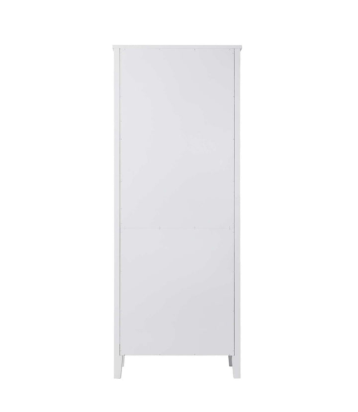 28 Inch Bath Storage Glass Cabinet In White