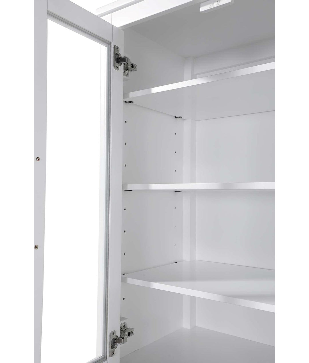 28 Inch Bath Storage Glass Cabinet In White