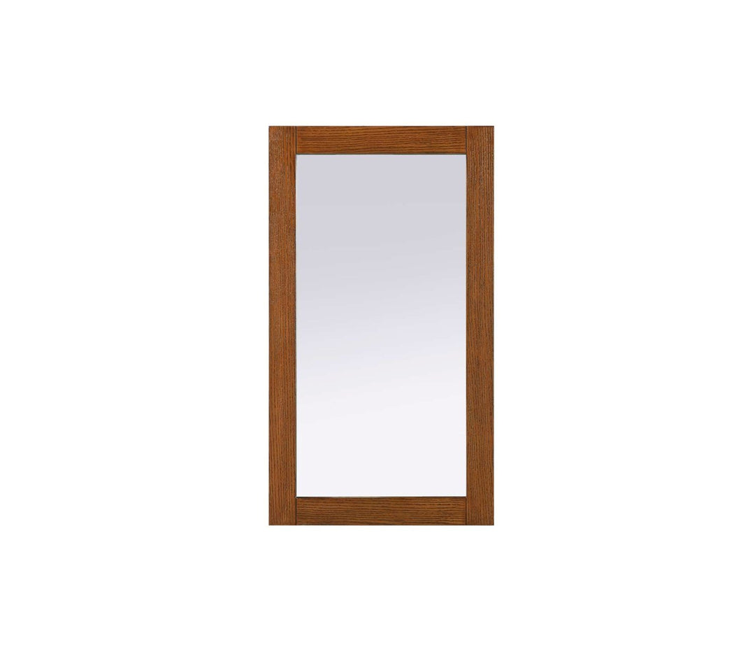 Noah Rectangle Wood Mirror 18 X 32 In Brandy Walnut by Elegant Kitchen and Bath
