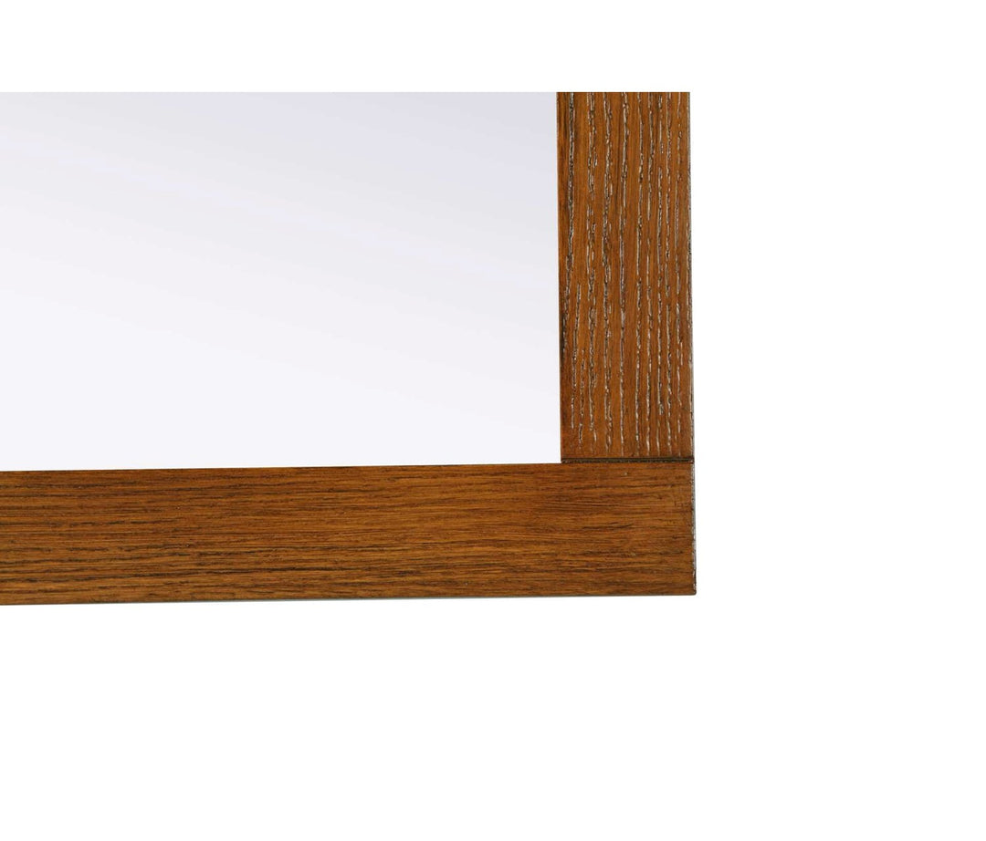Noah Rectangle Wood Mirror 18 X 32 In Brandy Walnut