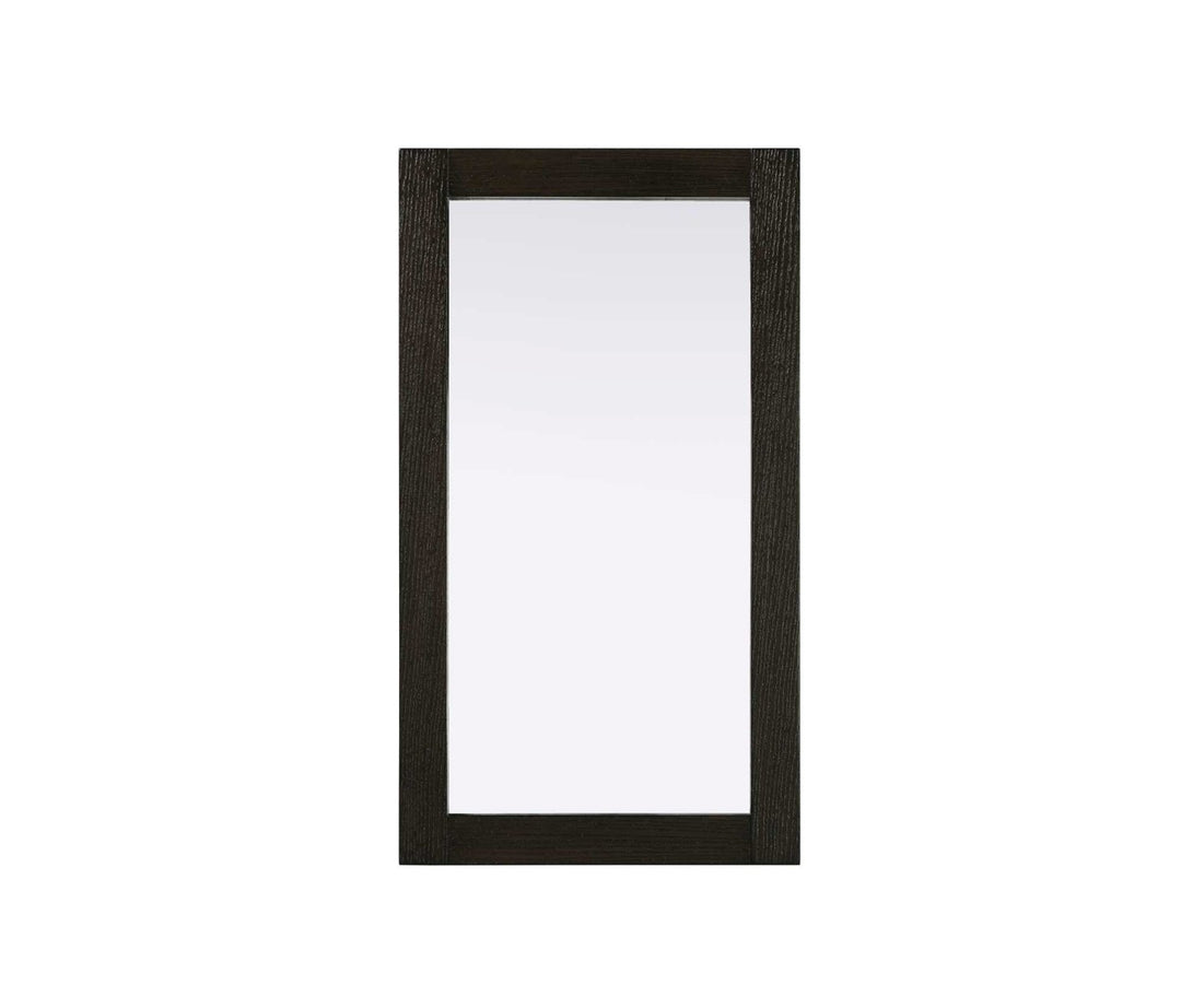 Noah Rectangle Wood Mirror 18 X 32 In Chocolate Oak by Elegant Kitchen and Bath