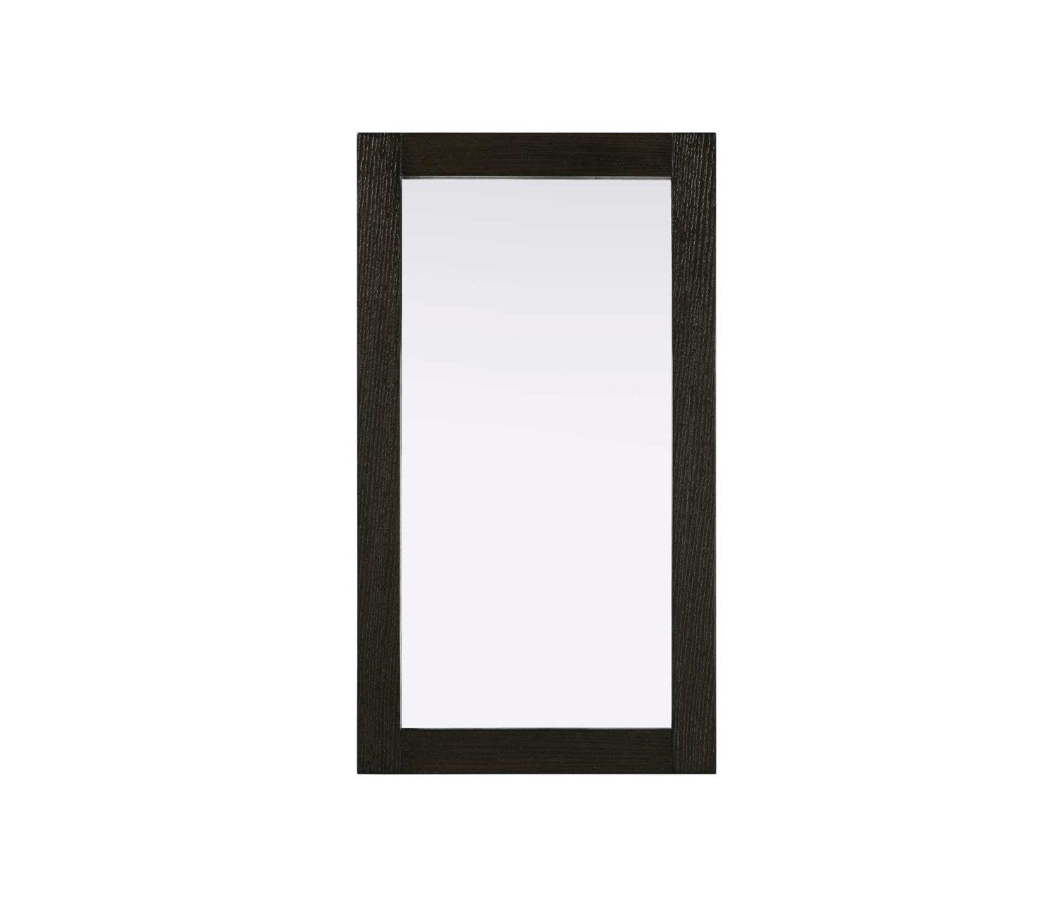 Noah Rectangle Wood Mirror 18 X 32 In Chocolate Oak by Elegant Kitchen and Bath