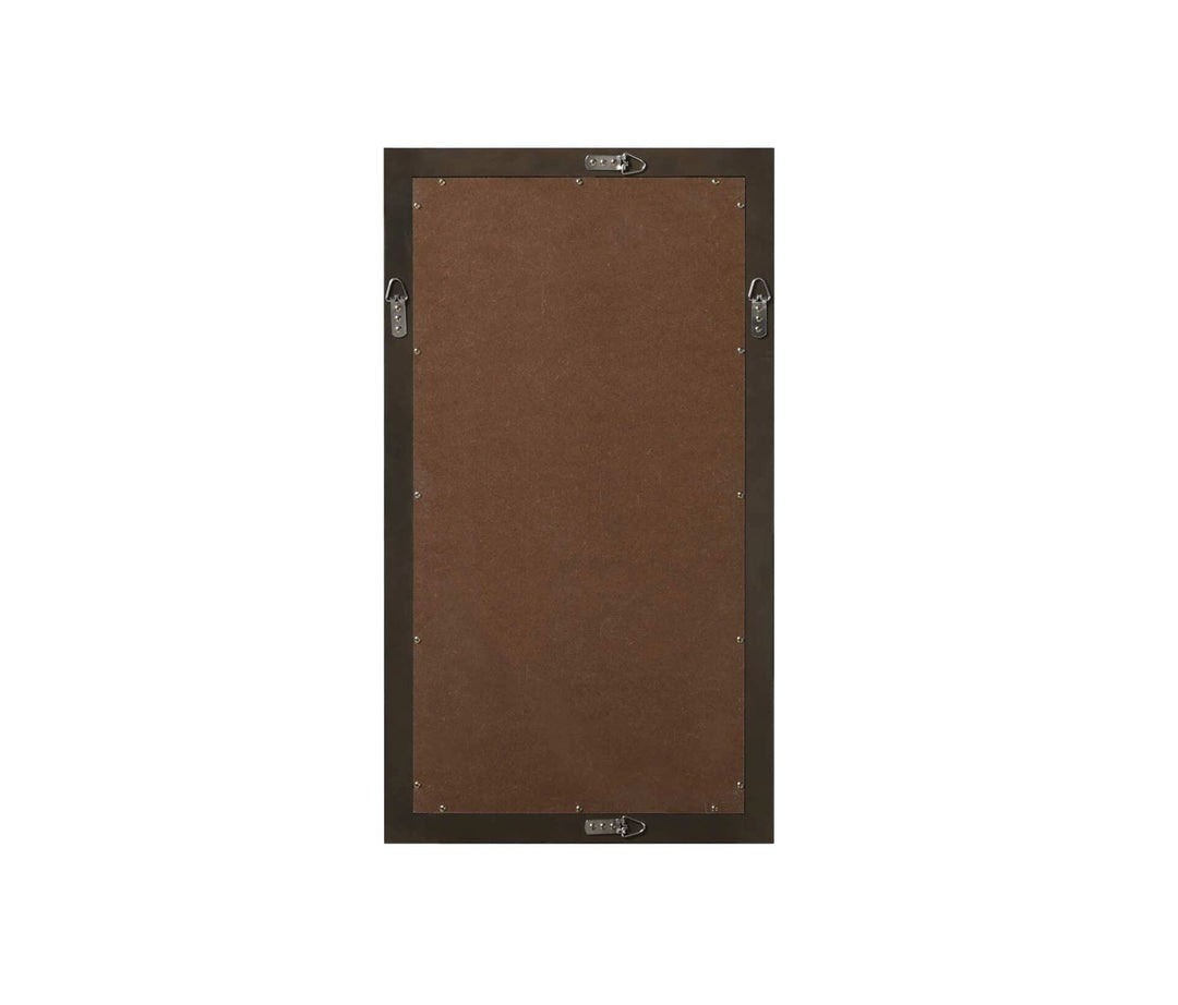 Noah Rectangle Wood Mirror 18 X 32 In Chocolate Oak