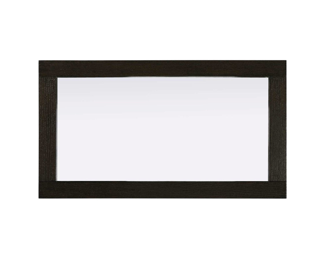 Noah Rectangle Wood Mirror 18 X 32 In Chocolate Oak