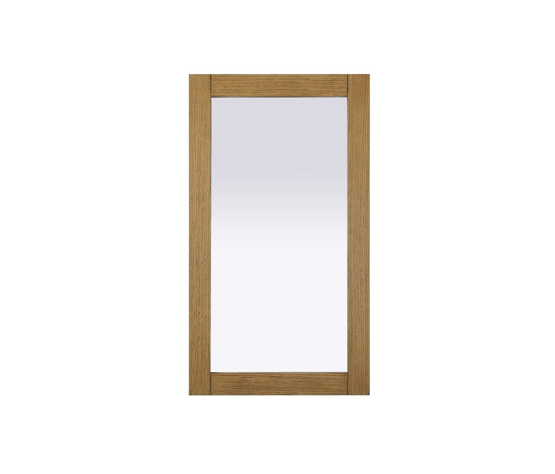 Noah Rectangle Wood Mirror 18 X 32 In Honey Teak by Elegant Kitchen and Bath