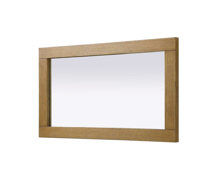 Noah Rectangle Wood Mirror 18 X 32 In Honey Teak