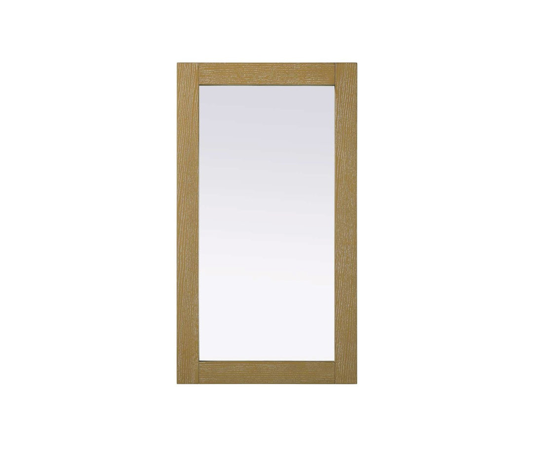 Noah Rectangle Wood Mirror 18 X 32 In Linen Oak by Elegant Kitchen and Bath