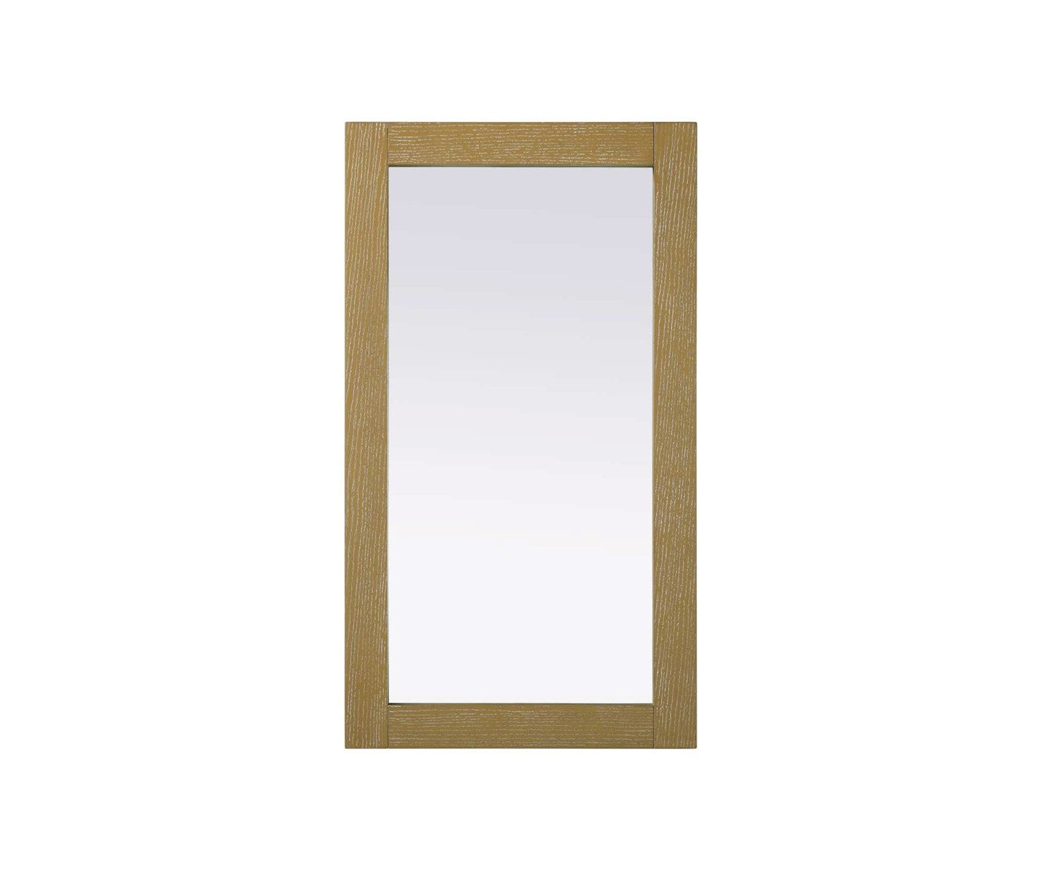 Noah Rectangle Wood Mirror 18 X 32 In Linen Oak by Elegant Kitchen and Bath