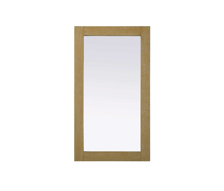Noah Rectangle Wood Mirror 18 X 32 In Linen Oak by Elegant Kitchen and Bath
