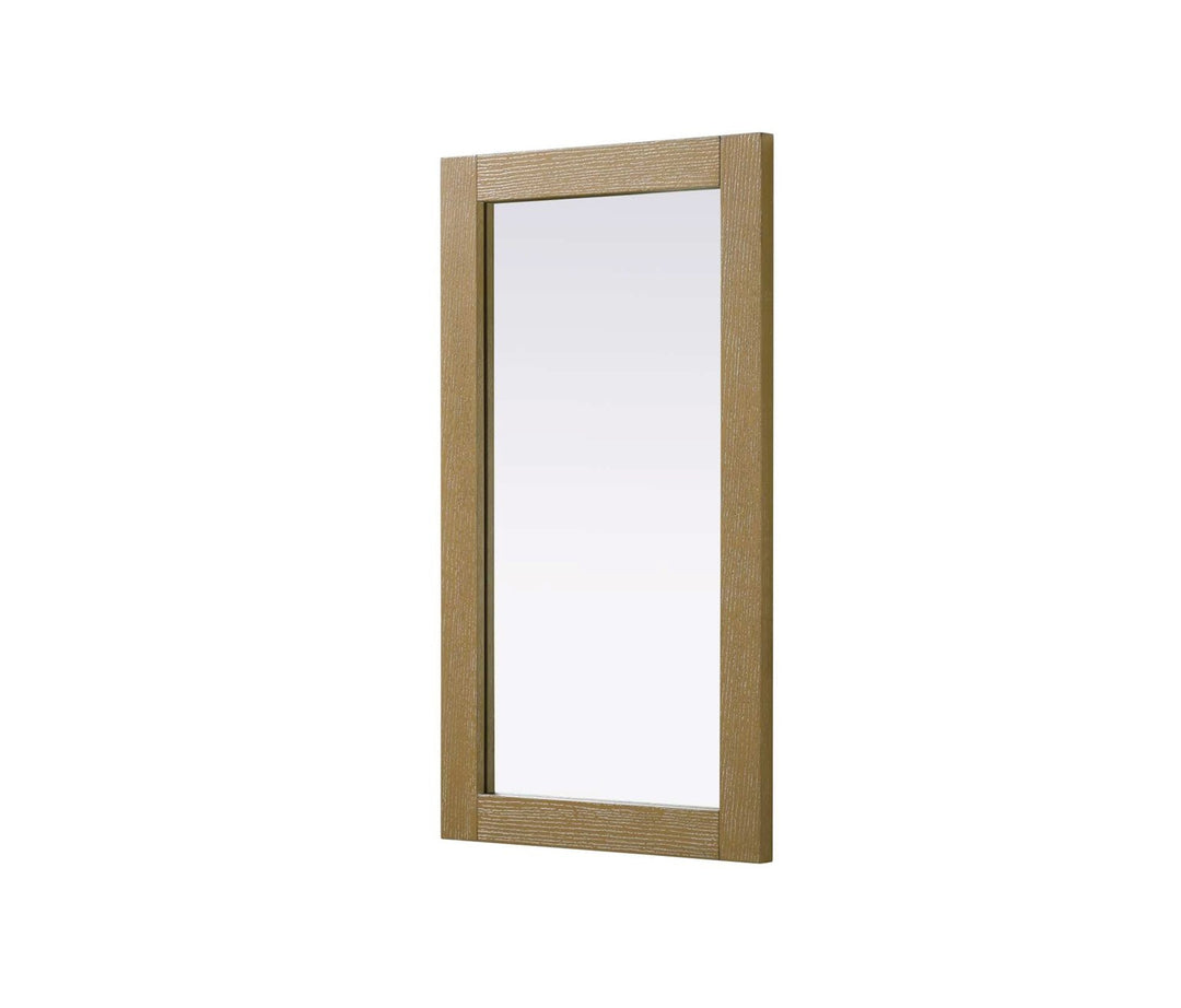 Noah Rectangle Wood Mirror 18 X 32 In Linen Oak