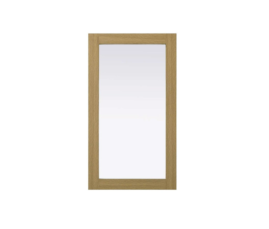 Noah Rectangle Wood Mirror 18 X 32 In Honey Brown by Elegant Kitchen and Bath