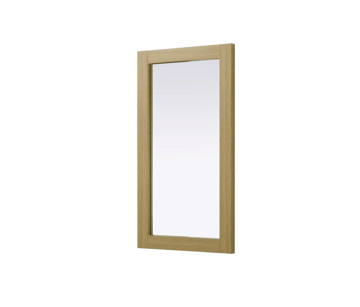 Noah Rectangle Wood Mirror 18 X 32 In Honey Brown