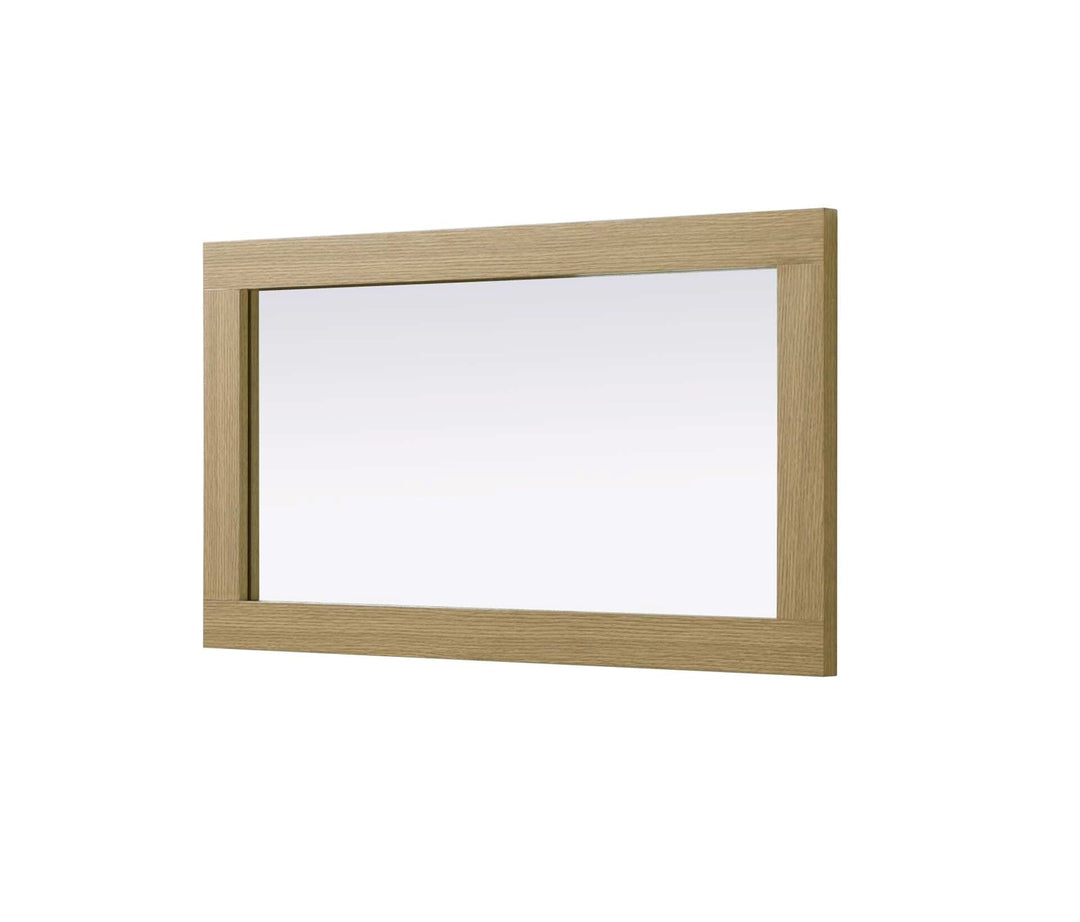 Noah Rectangle Wood Mirror 18 X 32 In Honey Brown