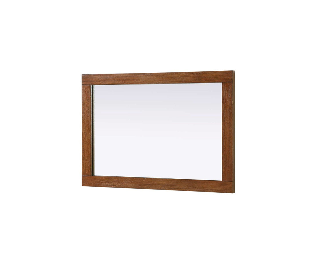 Noah Rectangle Wood Mirror 22 X 32 In Brandy Walnut