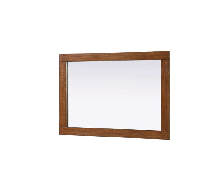 Noah Rectangle Wood Mirror 22 X 32 In Brandy Walnut