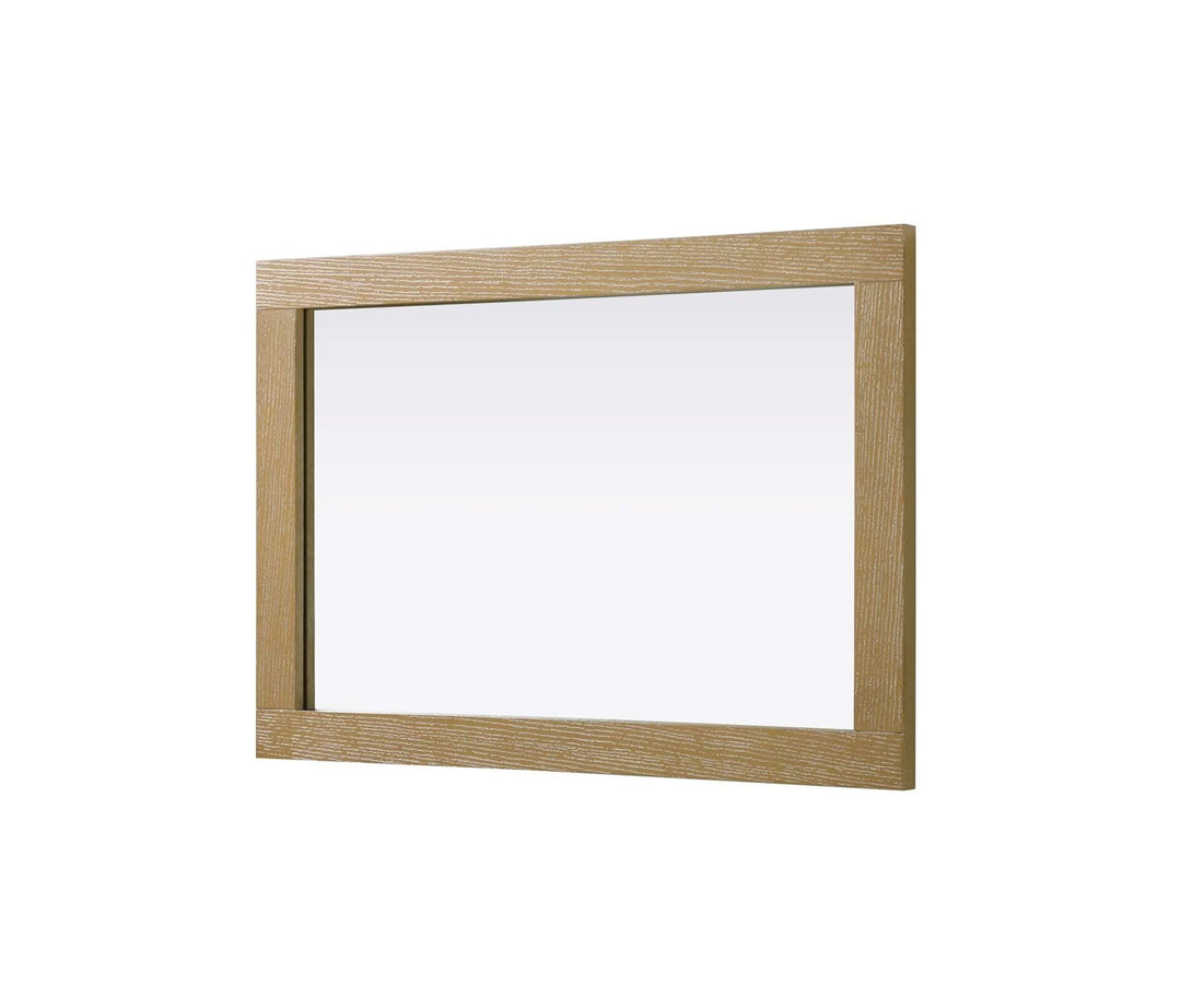 Noah Rectangle Wood Mirror 22 X 32 In Linen Oak