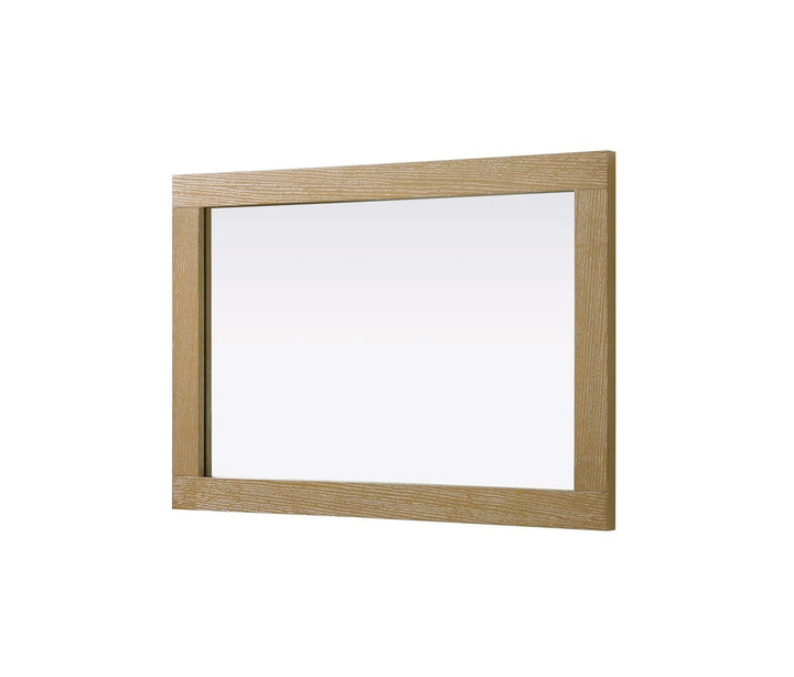 Noah Rectangle Wood Mirror 22 X 32 In Linen Oak