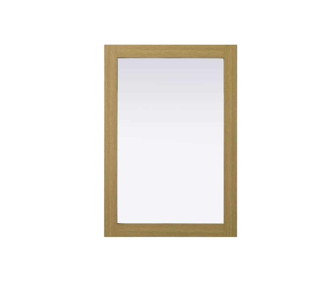 Noah Rectangle Wood Mirror 22 X 32 In Honey Brown by Elegant Kitchen and Bath