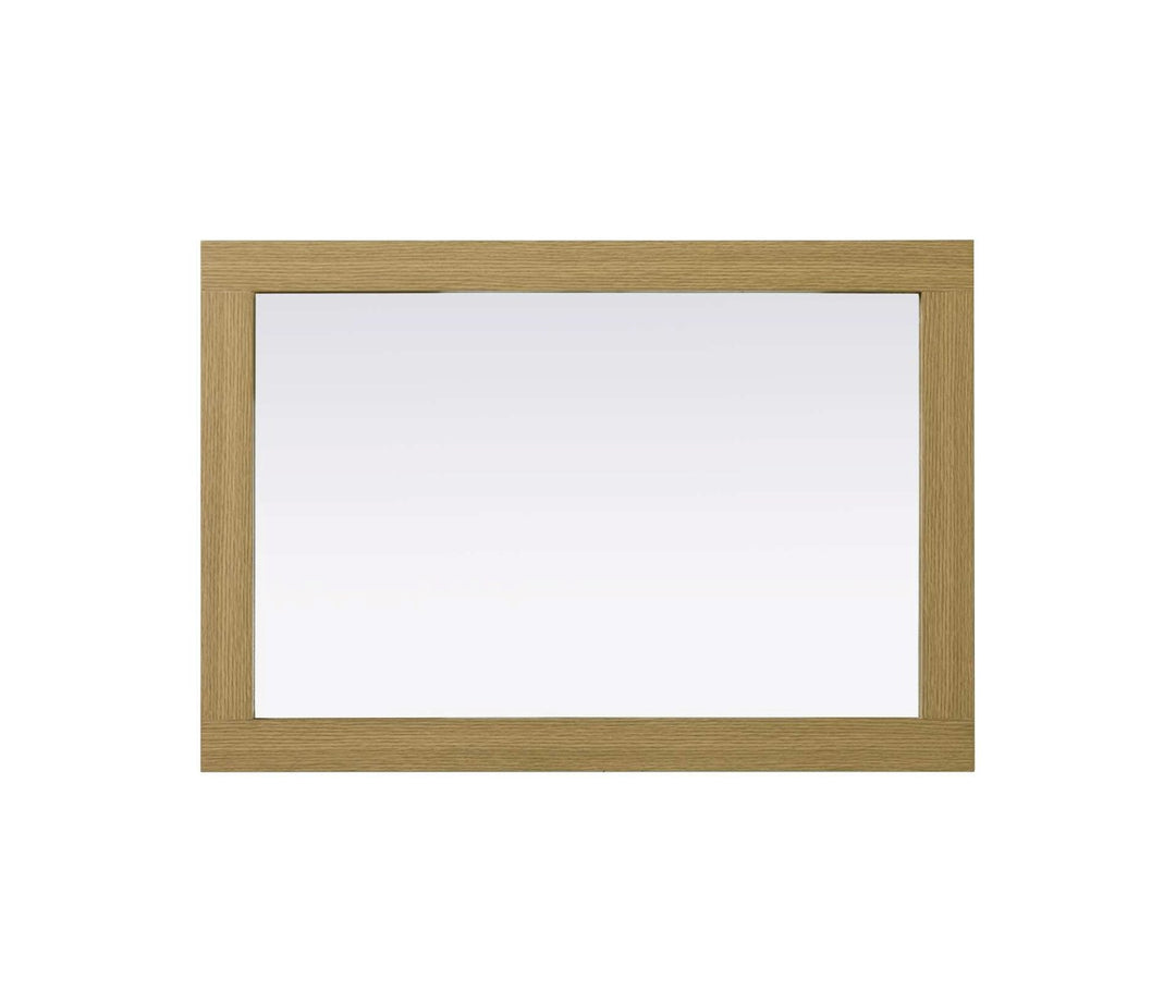 Noah Rectangle Wood Mirror 22 X 32 In Honey Brown