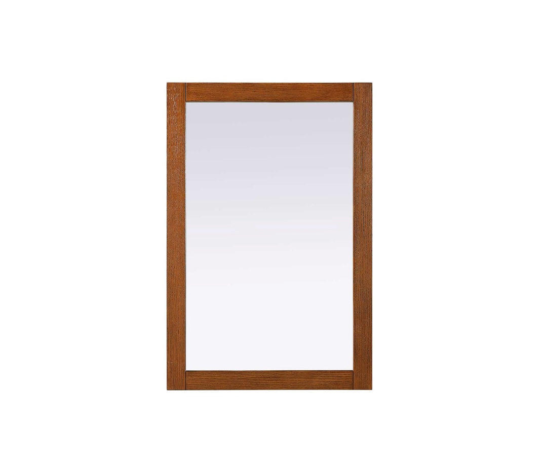 Noah Rectangle Wood Mirror 24 X 36 In Brandy Walnut by Elegant Kitchen and Bath