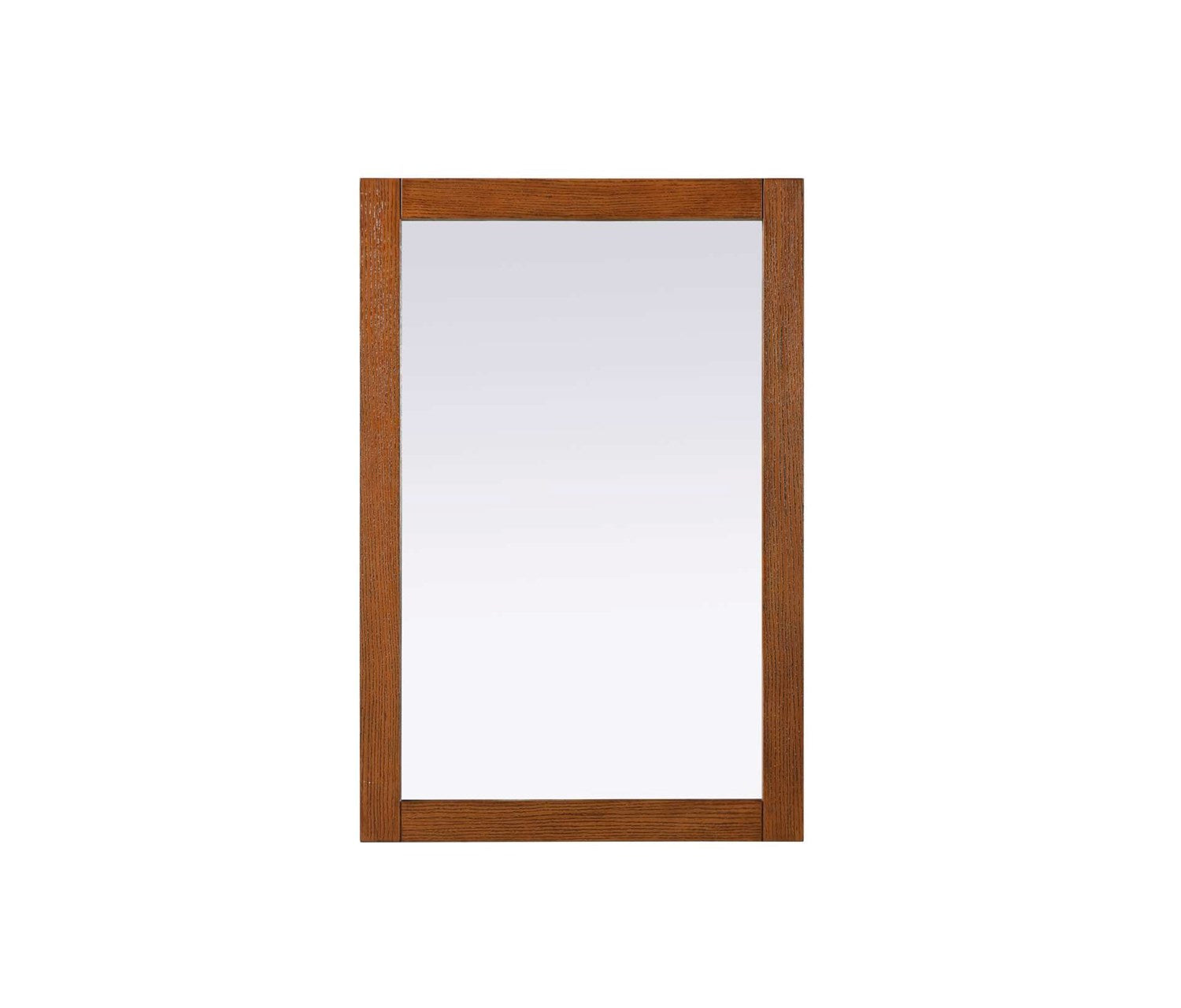 Noah Rectangle Wood Mirror 24 X 36 In Brandy Walnut by Elegant Kitchen and Bath