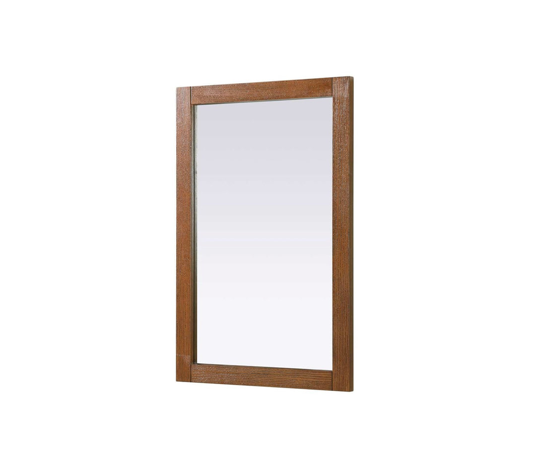 Noah Rectangle Wood Mirror 24 X 36 In Brandy Walnut