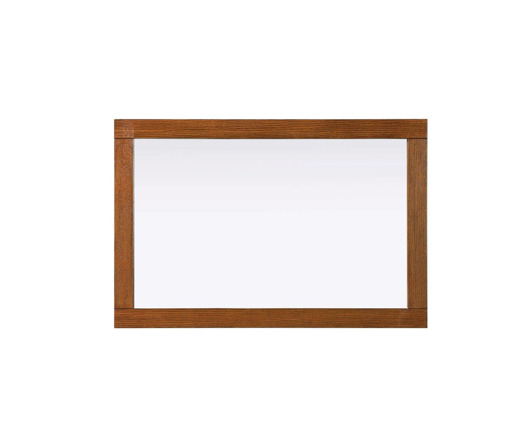 Noah Rectangle Wood Mirror 24 X 36 In Brandy Walnut