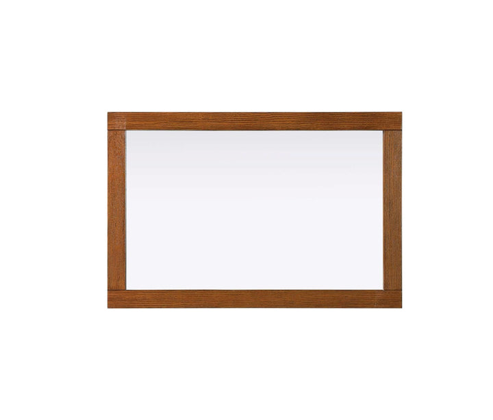 Noah Rectangle Wood Mirror 24 X 36 In Brandy Walnut