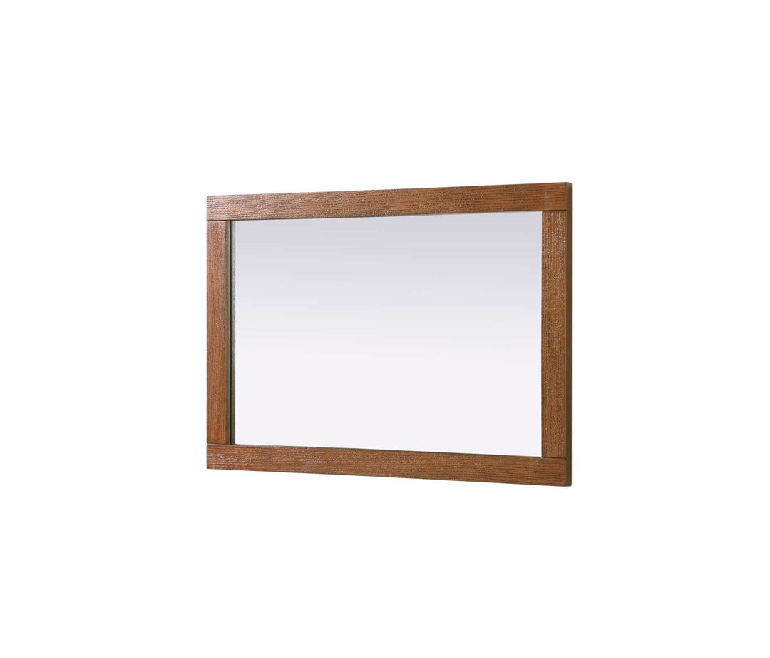 Noah Rectangle Wood Mirror 24 X 36 In Brandy Walnut