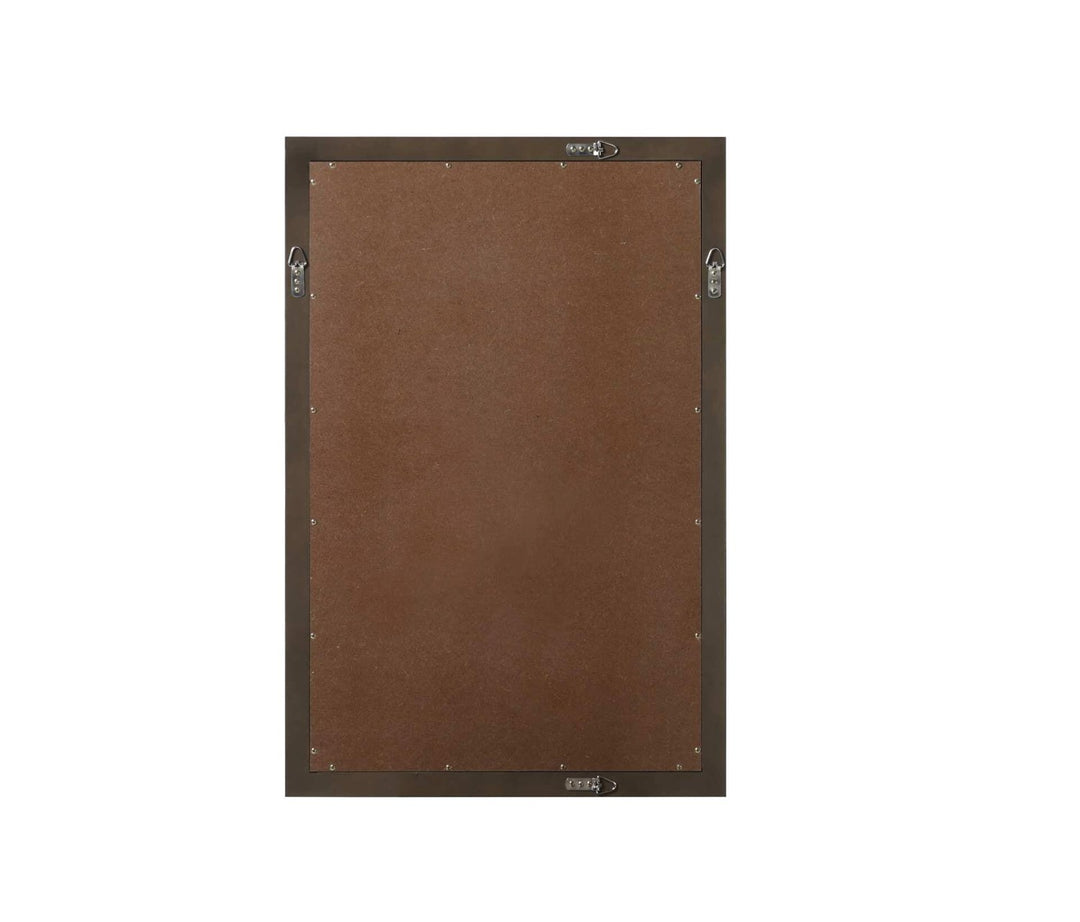 Noah Rectangle Wood Mirror 24 X 36 In Chocolate Oak