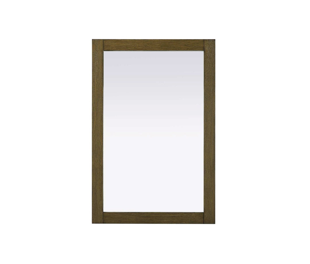 Noah Rectangle Wood Mirror 24 X 36 In Hazel Oak by Elegant Kitchen and Bath